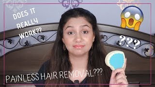 PAINLESS hair removal sponge TESTED  3 minute review  Shivali Dewan [upl. by Ajile]