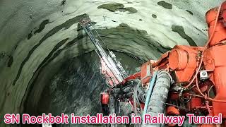 RailwayTunnelSNRockboltInstallationResinUsesSandvikRishikeshKaranprayagRailLineProject [upl. by Zink]