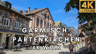 GarmischPartenkirchen Germany 4K 60fps walking tour  exploring the historic city center [upl. by Eilac]