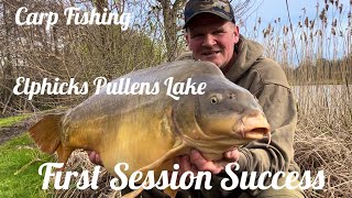 Carp Fishing Elphicks Fisheries Pullens Lake  First Session Success [upl. by Asilanom35]