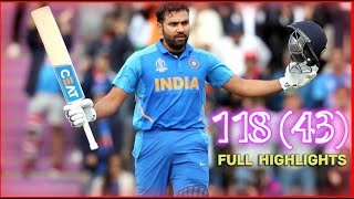 Rohit Sharma 118 43 vs Sri Lanka 2017 ball by ball highlights Fastest hundred in 35 balls [upl. by Oramug]