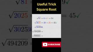 Useful Maths Trick  Maths Square Root Trick  doubtpucho [upl. by Sualkcin671]