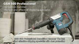 Bosch GSH 500 Professional  Demolition Hammer  Concrete Breaker amp Chipping Machine [upl. by Vicki]