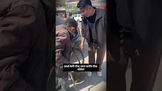 A Man Buys Recyclables from an Elderly Man and Treats Him to a Meal hearttouchingkindness [upl. by Yeknarf]