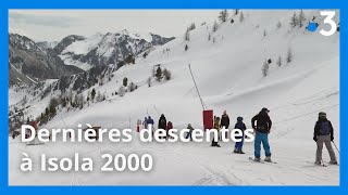 Station de ski  dernières descentes à Isola 2000 [upl. by Silsbye]