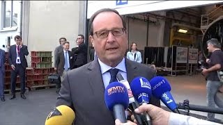 Hollande quotIl y aura des baisses dimpôt quoiquil arrive en 2016quot [upl. by Atrebla]