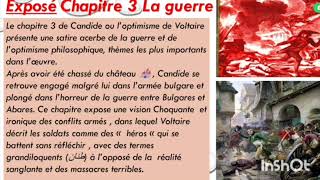 Exposé Chapitre 3 Candide ou loptimismeالڤديو كامل على قناتي [upl. by Merola61]