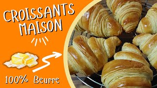 CROISSANTS pur beurre 🥐 Tourage FACILE à la maison 🏠 [upl. by Hploda]