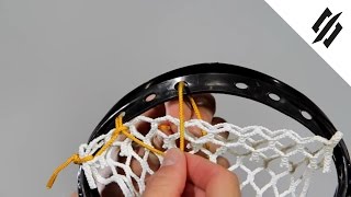 How to String a Lacrosse Head  Top String Knot  Step 2  StringKing [upl. by Naryt]