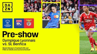 OLYMPIQUE LYONNAIS VS SL BENFICA  UEFA WOMENS CHAMPIONS LEAGUE PREVIEW SHOW LIVESTREAM [upl. by Nollahp]