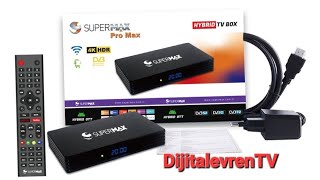 Süpermax Pro Max 8K HDR Android Hybrid TvBox Uydu Alıcı [upl. by Enyar]