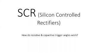 Electronics SCR Resistive amp capacitive gate control [upl. by Mollie]