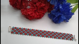 How To Flat Chenille Stitch Bracelet Tutorial [upl. by Nosreh]