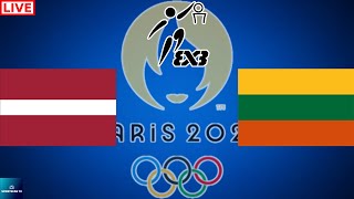 2024 PARIS OLYMPICS LATVIA vs LITHUANIA MEN’S 3x3 BASKETBALL LIVE GAME CAST amp CHAT [upl. by Ahseral9]