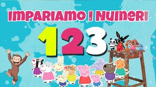 Impara i NUMERI in ITALIANO ed INGLESE con i cartoni animati Learn Numbers 123 [upl. by Jenni]