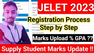 JELET 2023 Counselling Registration Process Step by Step Marks Upload Reality [upl. by Dnomyad]