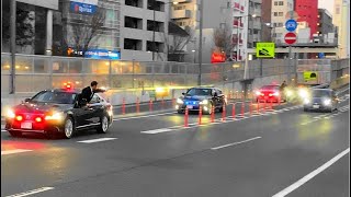 プリウスミサイル 総理大臣車列の割り込みにイラつき後方車にケツピタしてしまう [upl. by Ashman397]