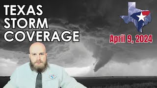 April 9 2024 LIVE Texas TornadoSevere Weather Coverage Evening [upl. by Atinoj]