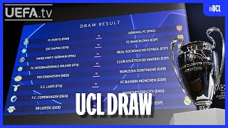 UEFA Champions League Round of 16 Draw [upl. by Aidile]