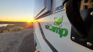 Tb camping new years weekend at Alamo lake state park trailer review [upl. by Nilerual]