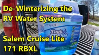 DeWinterizing the RV Water System with Tank Fresh Salem Cruise Lite 171 RBXL [upl. by Maury]