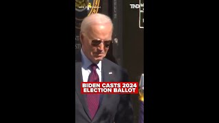 Biden casts 2024 election ballot in Delaware [upl. by Sadler]