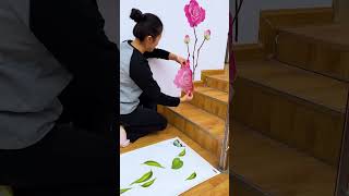 Rosequot selfadhesive painting you can paste it on the walls of your home whether [upl. by Roane]