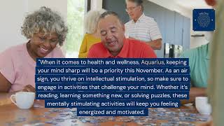 Aquarius November 2024 Horoscope Innovation Friendships and Breakthroughs [upl. by Seabury]