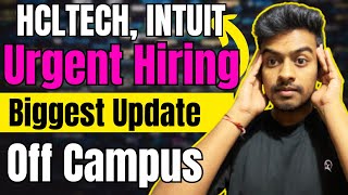 HCLTECH Urgent Hiring Started  Biggest OFF Campus Drive For 2025 2024 2023 Batch  Fresher Jobs [upl. by Ahsym616]