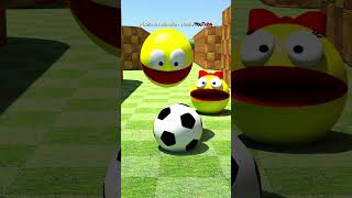 Pacman vs Soccer Ball ⚽⚽⚽⚽⚽pacman animation shorts funnyshorts [upl. by Bourne]