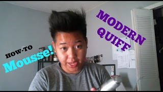 Modern Quiff  Using Mousse  Hair tutorial [upl. by Ahsilla221]