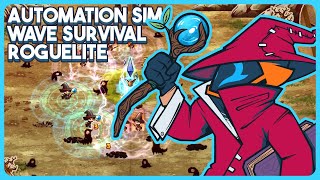 Automation Sim Wave Survival Roguelite  ShapeHero Factory [upl. by Feetal]