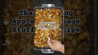 Thanksgiving sides Apple amp sausage stuffing easy recipe shorts holidayswithyoutube [upl. by Ssac]