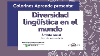 Diversidad lingüística en el mundo Tercero secundaria [upl. by Namzaj176]