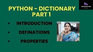 32 Python Dictionary part1  Introduction [upl. by Thayer]