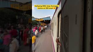 Galloping EMU skips Konnagar at 100 kmph [upl. by Annabal]