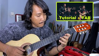 Tutorial Intro Gitar Untuk Perempuan Yang Sedang Dalam Pelukan  Payung Teduh Versi Jubing  TAB [upl. by Brodsky510]