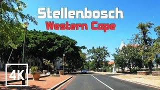 Stellenbosch Driving through the Beautiful University town Western Cape South Africa [upl. by Neelyak132]