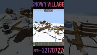 snowy village seed minecraft srijalpro trending [upl. by Lletnohs623]