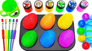 Satisfying Video Rainbow Mixing All Lollipop amp Color EGGS From Rainbow Caramel Candy amp Cutting ASMR [upl. by Ilac]