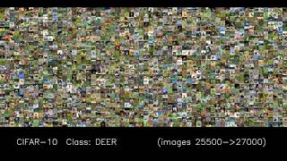 CIFAR10 dataset exploring all its 60000 images in 40 seconds [upl. by Hanikehs]