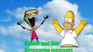 Homer and Zim screaming moments [upl. by Anaya]