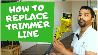 How to change grass trimmer wire Line ryobi trimmer line replacement 18V [upl. by Zirkle187]