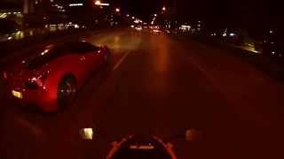 Supercars vs Superbike  SLR Ferrari 458 and GTR vs CBR 1000RR [upl. by Arremat]