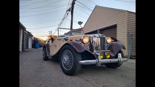 1952 MG TD Replica drive video [upl. by Nonnahs]