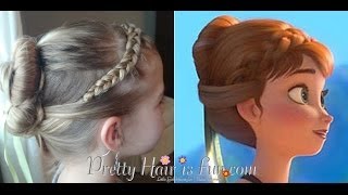 ANNA CORONATION HAIRSTYLE FROM DISNEYS FROZEN ❄ [upl. by Farhi]