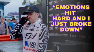 Dean Wilson Emotions come flooding down at Round 4 of Aus SX [upl. by Natiha]