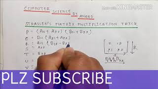 Strassens matrix multiplication simple trick [upl. by Faber306]