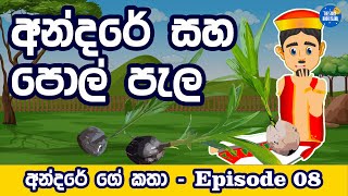 Andare අන්දරේ පොල් පැල බලාගත් හැටි  sinhala cartoon  andarege katha  kathandara  කතන්දර [upl. by Muirhead205]