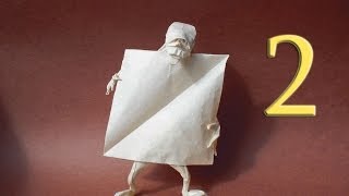 Origami Selfmade man Eric Joisel Tutorial Part 2 [upl. by Karp572]